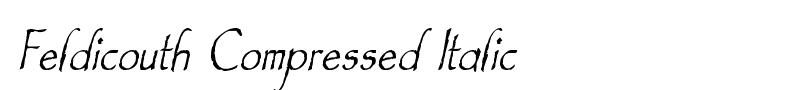 Feldicouth Compressed Italic font