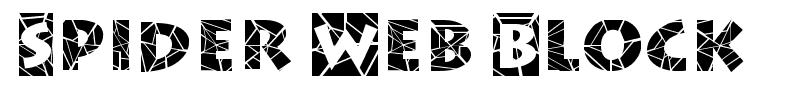 Spider Web Block font