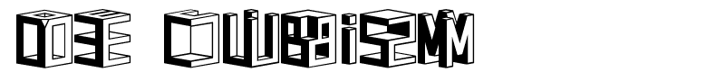 D3 Cubism font