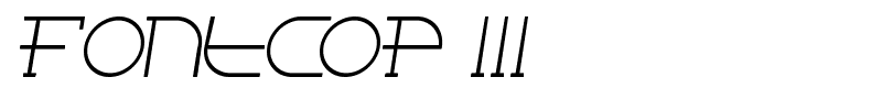 Fontcop III font