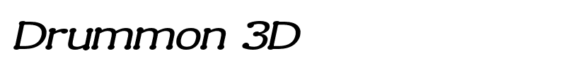 Drummon 3D font