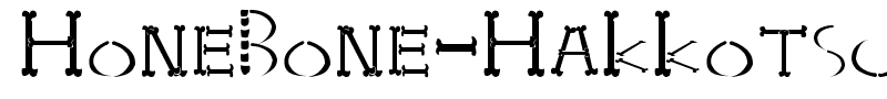 HoneBone-Hakkotsu font