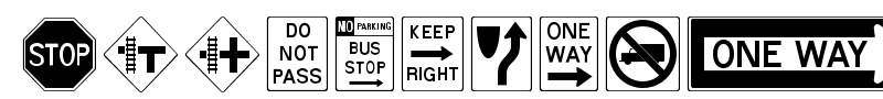 RoadSign font