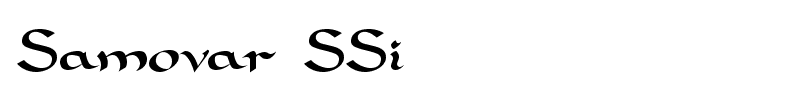 Samovar SSi font