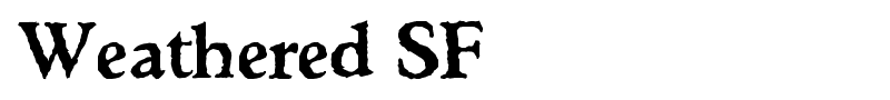 Weathered SF font