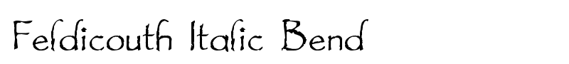 Feldicouth Italic Bend font