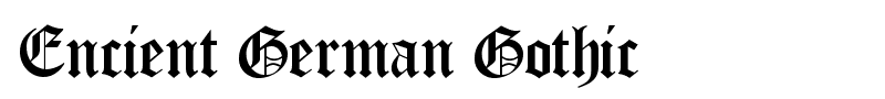Encient German Gothic font