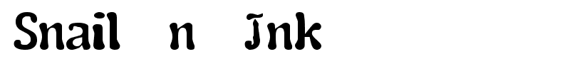 Snail  n  Ink font