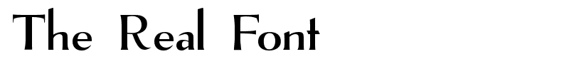 The Real Font font