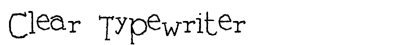 Clear Typewriter font