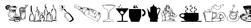 Drinks  Various font