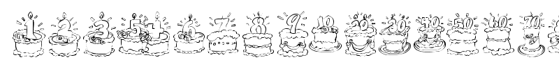 KR Birthday Cake Dings font