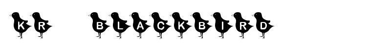 KR Blackbird font