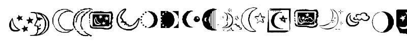 KR Crescent Moons font