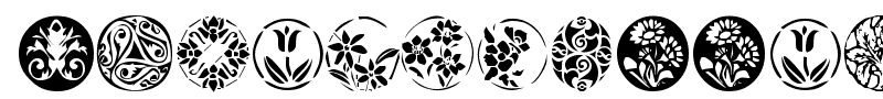 KR Fleurish Circle font