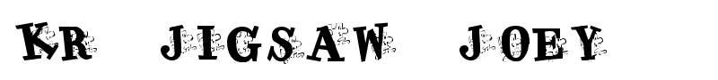 KR Jigsaw Joey font