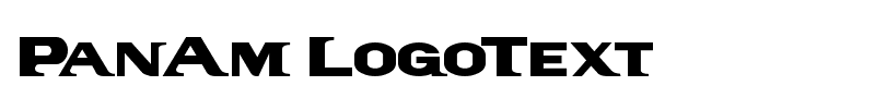 PanAm LogoText font