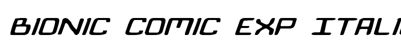 Bionic Comic Exp Italic font