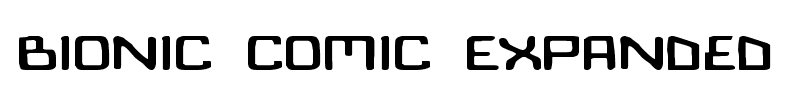 Bionic Comic Expanded font