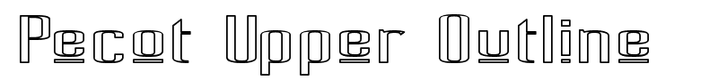 Pecot Upper Outline font