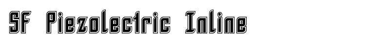 SF Piezolectric Inline font