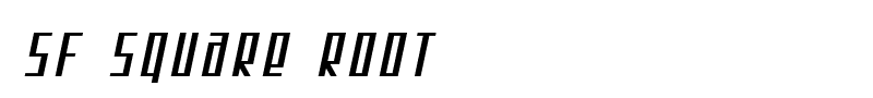 SF Square Root font