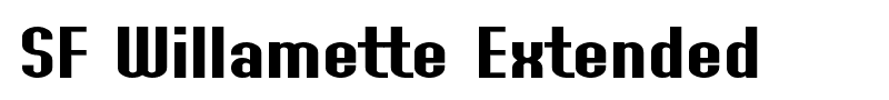 SF Willamette Extended font