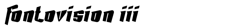Fontovision III font