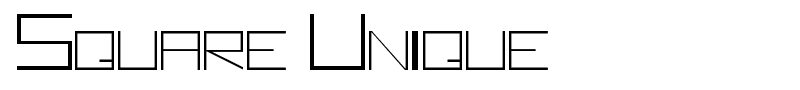 Square Unique font