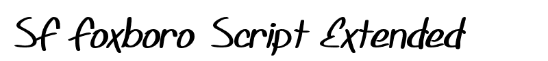 SF Foxboro Script Extended font