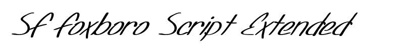 SF Foxboro Script Extended font