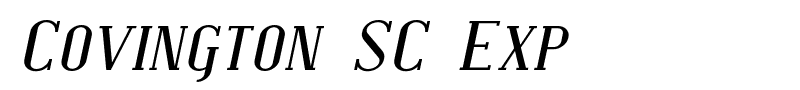 Covington SC Exp font
