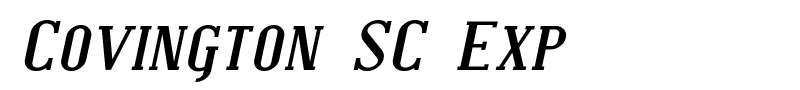 Covington SC Exp font