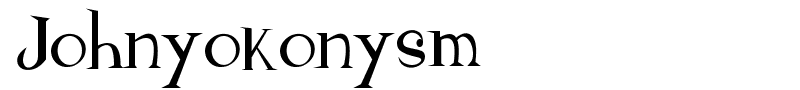 Johnyokonysm font