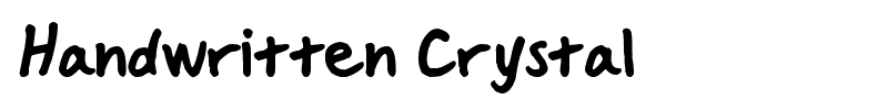 Handwritten Crystal font