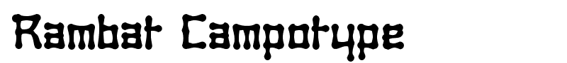 Rambat Campotype font