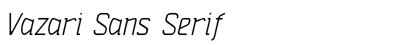 Vazari Sans Serif font